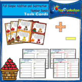 Fall Simple Addition & Subtraction Number Bonds Task Cards