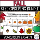 Fall Size Ordering Math Centers | Order by Size | Cut and Glue