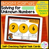 Fall Solving for Unknown Numbers Multiplication & Division