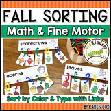 Fall Sorting - Math - Fine Motor