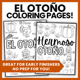 Fall Spanish Coloring Pages | El Otoño Páginas de Colorear