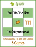 Fall Speech Activities: TH- Articulation Tic Tac Toe Games