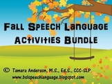 Fall Speech Language Activities Bundle