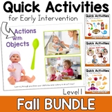 Fall Speech Therapy Quick Activities Early Intervention Pa