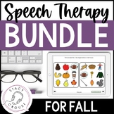 Fall Speech Therapy Activities BUNDLE of Digital & Telethe