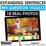 Fall Speech Therapy Activities with Real Photos and WH Que