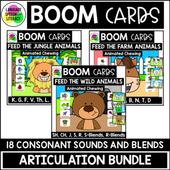 Preview of Spring Articulation Activities for Speech Therapy, Boom Cards, Preschool
