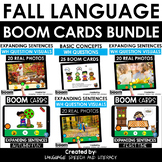 Fall Speech Therapy Boom Cards Real Photos, WH Questions, 