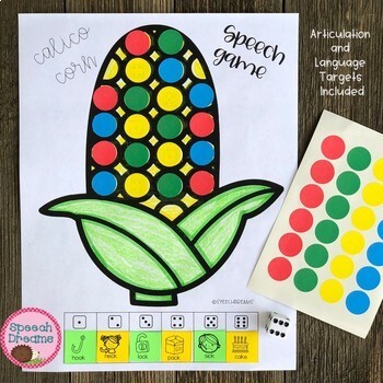 Preview of Fall Speech Therapy Dot Art: Classification Vocabulary Articulation and more