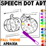 Fall Speech Therapy Dot Art:  CV, VC, CVC, CVCV, Apraxia A