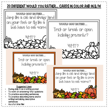 Fall Speech Therapy Oral and Written Language Activities | TpT