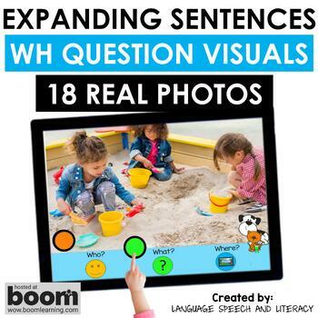 Preview of Spring Speech Therapy Picture Scenes with WH Question Visuals & Animated GIFs