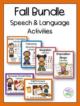 Preview of Fall Speech and Language Activities Bundle