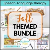 Fall Speech Therapy Activities Bundle - Speech and Languag