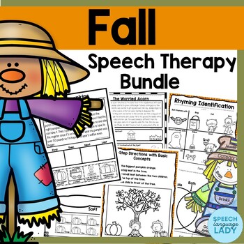 Preview of Fall Speech and Language Therapy Bundle