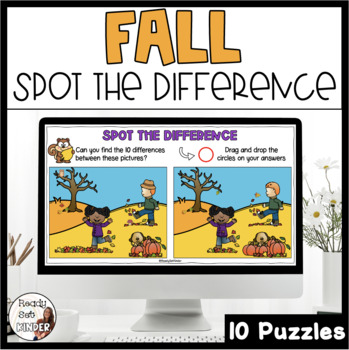 Preview of Fall Spot the Difference | Picture Puzzle | Visual Perception