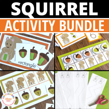 Preview of Fall Squirrel and Acorn Bundle:  Fall Activities for Preschool Pre-k and ECE