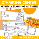 Fall Stamping Center Math & Literacy No Prep Monthly Activ