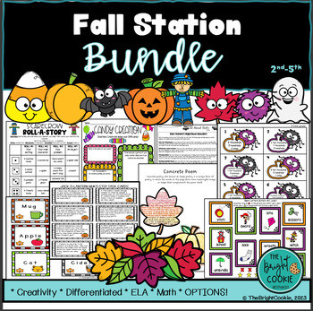 Preview of Fall Station Bundle!- ELA, Math, and FUN differentiated activites!