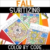 Fall Subitizing Dot Patterns | No Prep Color By Number | N