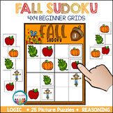 Fall Sudoku Puzzles | 1st Grade Fall Logic Puzzles | 1st G