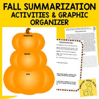 Preview of Fall Summarization Activity & Graphic Organizer no prep practice