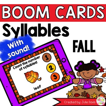 Preview of Fall Syllable Counting Digital Game Boom Cards