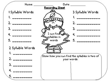 Fall Syllable Practice by Flying Firsties | Teachers Pay Teachers