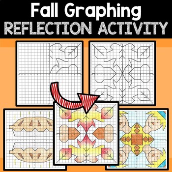 Preview of Fall Symmetry and Reflection Coordinate Plane Mystery Graphing Pictures Math