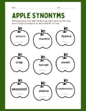 Fall Synonyms/Antonyms - Apple Picking