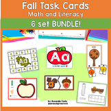 Fall Task Card Bundle- 6 Hands on Math and Literacy Centers!