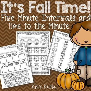 Preview of Fall Telling Time: Five Minute Intervals and Time to the Minute