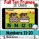 Fall Ten Frame Boom Cards Numbers 11-20
