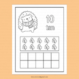 Fall Ten Frames Math Counting Autumn Mat 1-10 Numbers Play