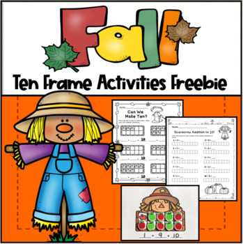 Preview of Fall Ten Frames and Activities
