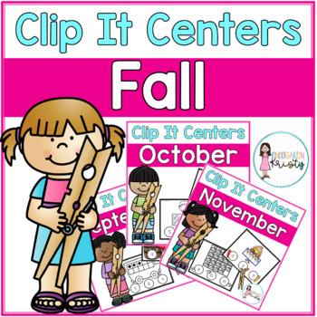 Preview of Fall Tens Frame Clip It Centers