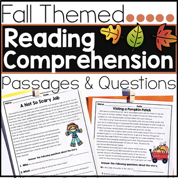 Preview of Fall Text Evidence Reading Comprehension Passages
