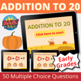 Addition to 20 Boom Cards Fall Thanksgiving Distance Learning