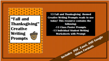 thanksgiving creative writing high school