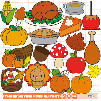 Preview of Fall Thanksgiving Food Clipart