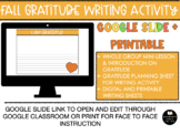 Fall / Thanksgiving Gratitude Mini Lesson and Writing - GO