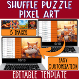 Fall Thanksgiving Shuffle Puzzle 5-In-1 Pixel Art Editable