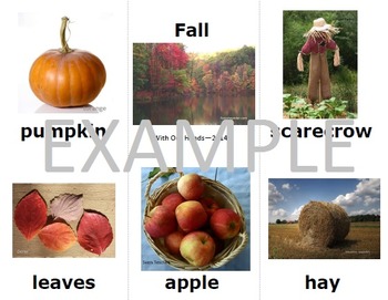 Preview of Fall/Thanksgiving Sign Language (ASL) Vocabulary Cards