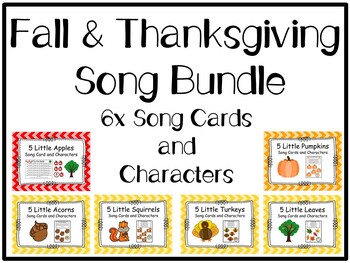 Preview of Fall & Thanksgiving Song Bundle