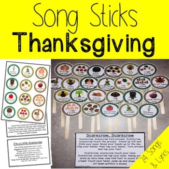 Preview of Fall & Thanksgiving Song Sticks