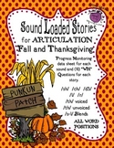 Fall/Thanksgiving Sound Loaded Stories for Articulation wi