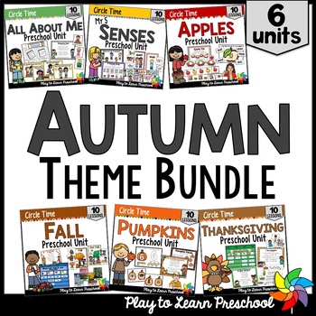 Preview of Fall Autumn Activities Thematic Lesson Plan Units for Preschool Pre-K