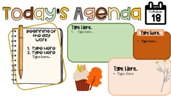 Preview of Fall Theme Agenda Slides on Powerpoint