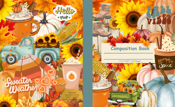 Preview of Fall Theme Composition Book Cover
