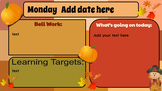 Fall Theme Daily Agenda Slideshow